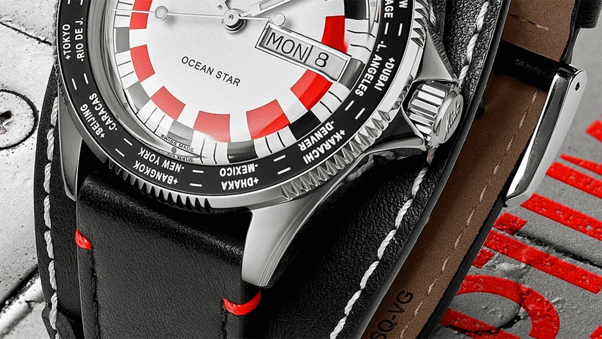 a Mido watch with a bund strap