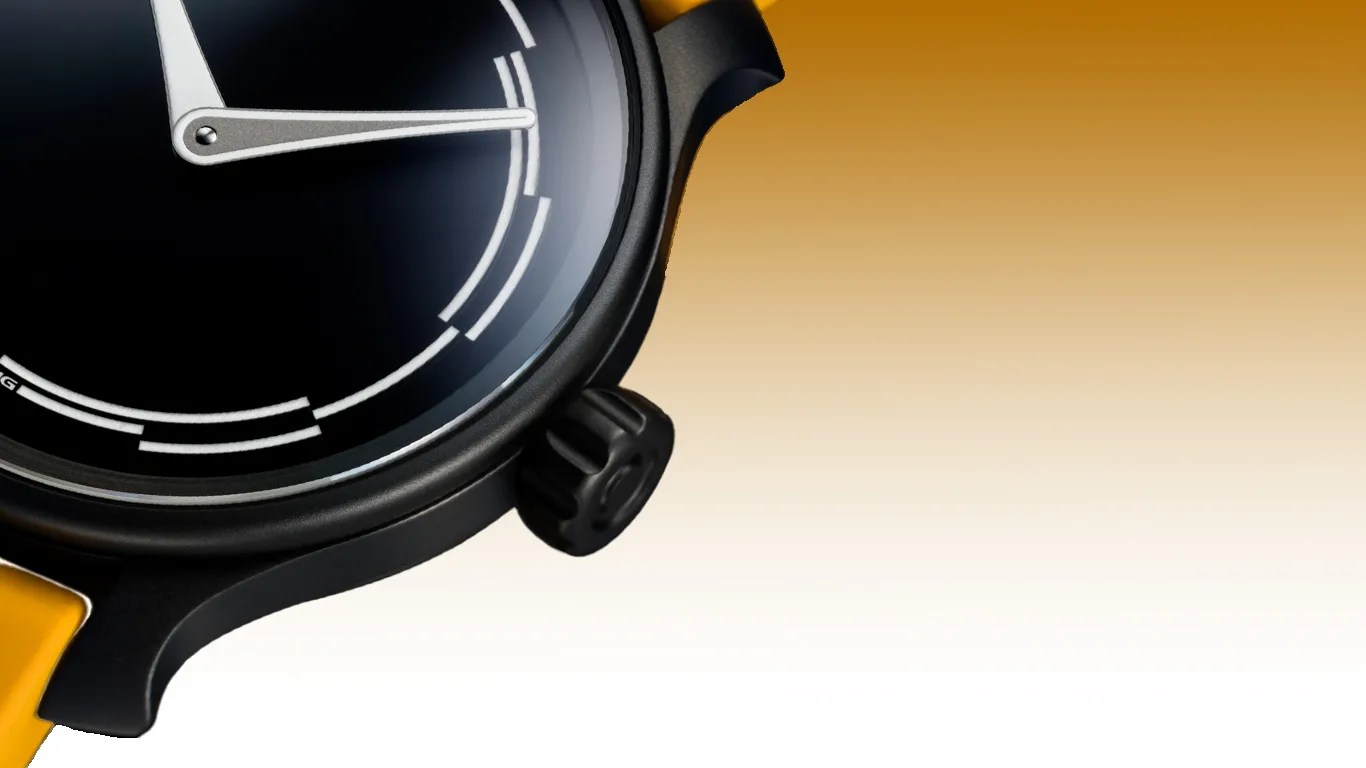 a closeup of a ming watch