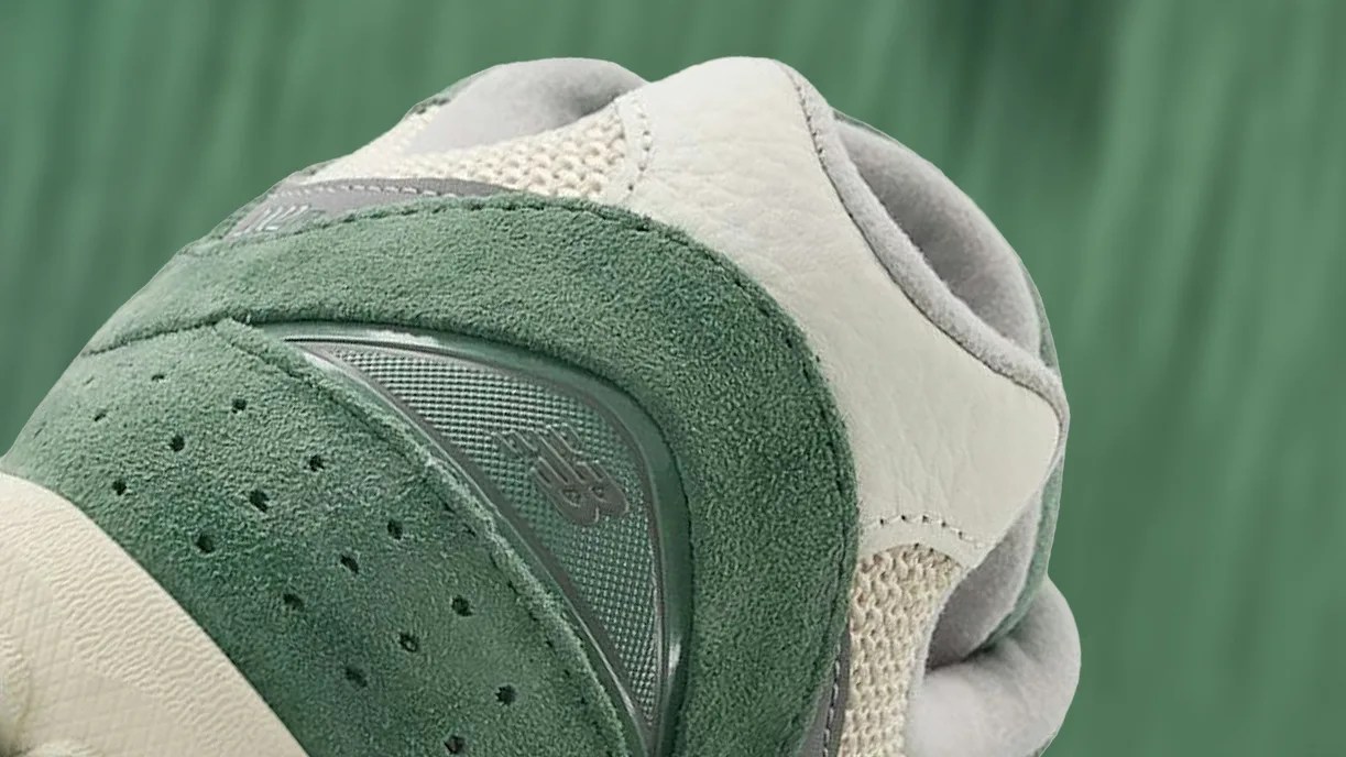 the heel of a new balance sneaker
