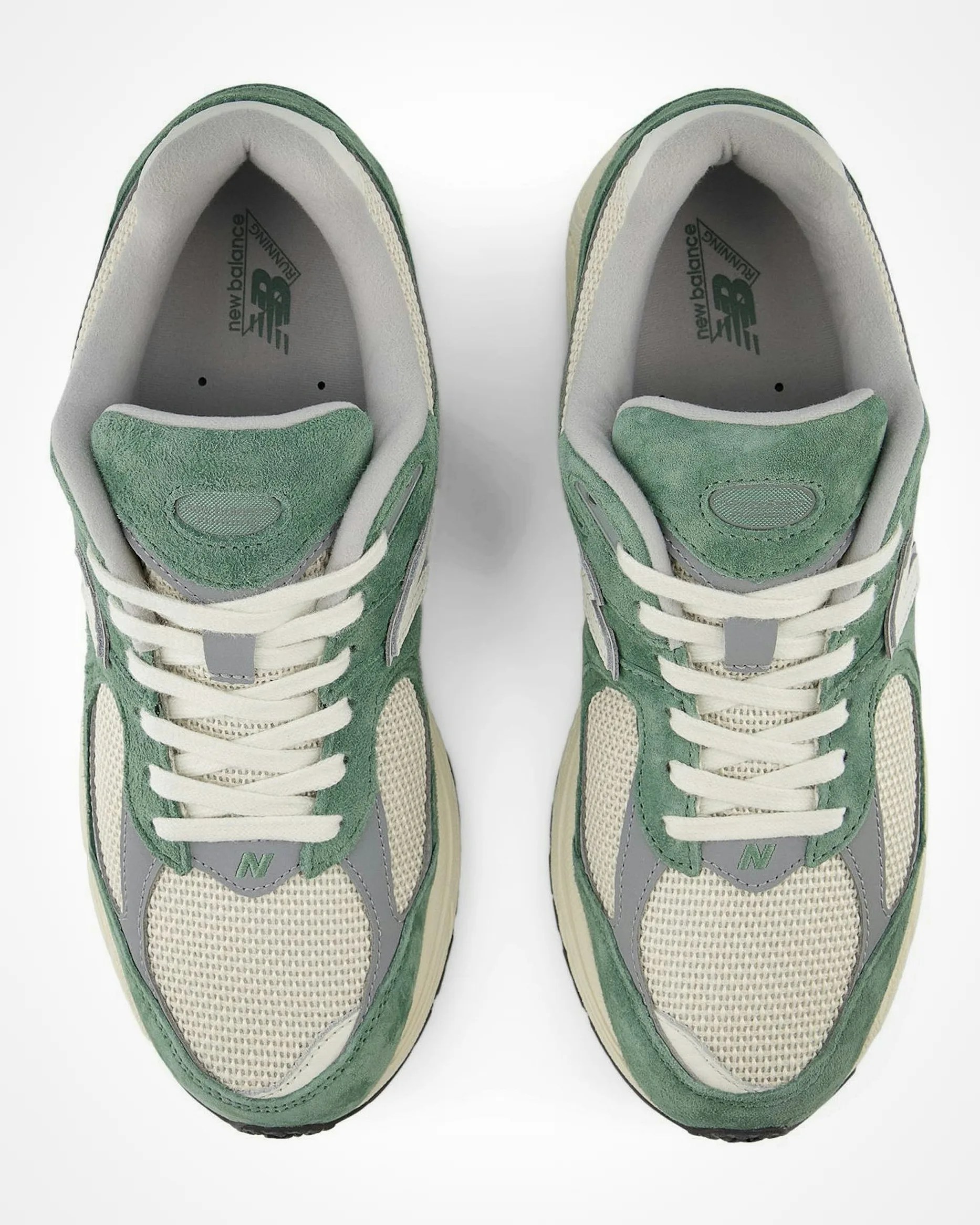 a pair of new balance sneakers from the top