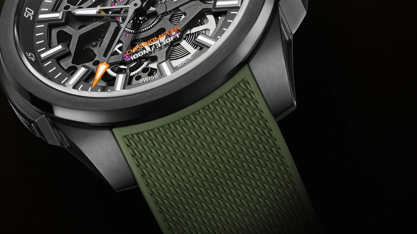 a closeup of a norqain watch