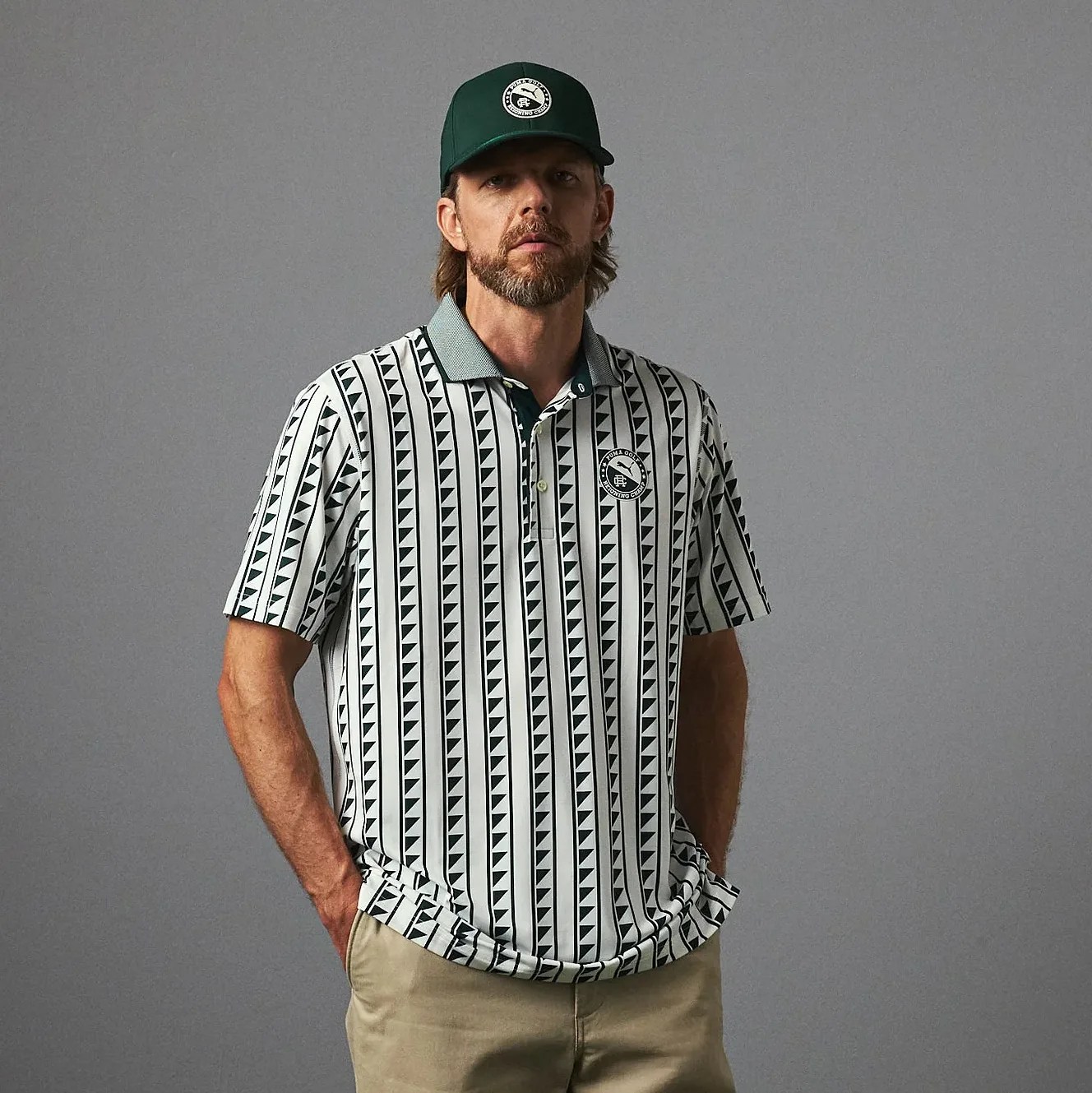a man wearing a golf polo