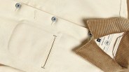 an ecru white denim RGT cord collar supply jacket