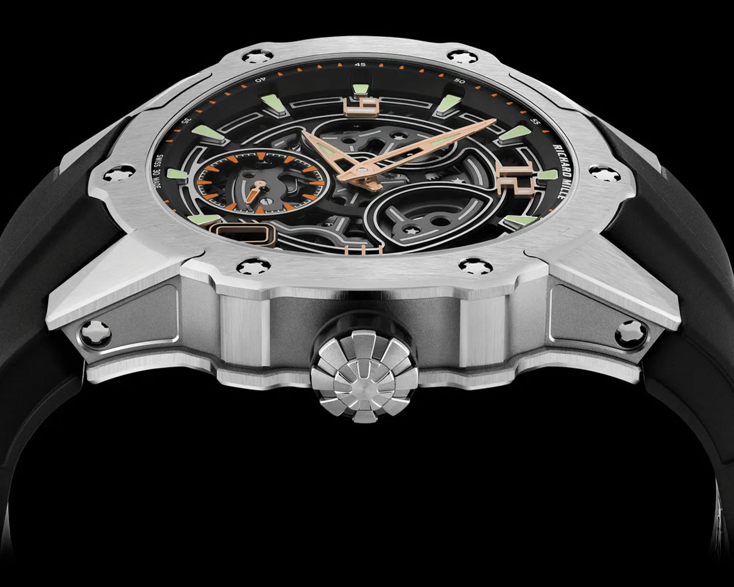the side profile of a Richard Mille watch