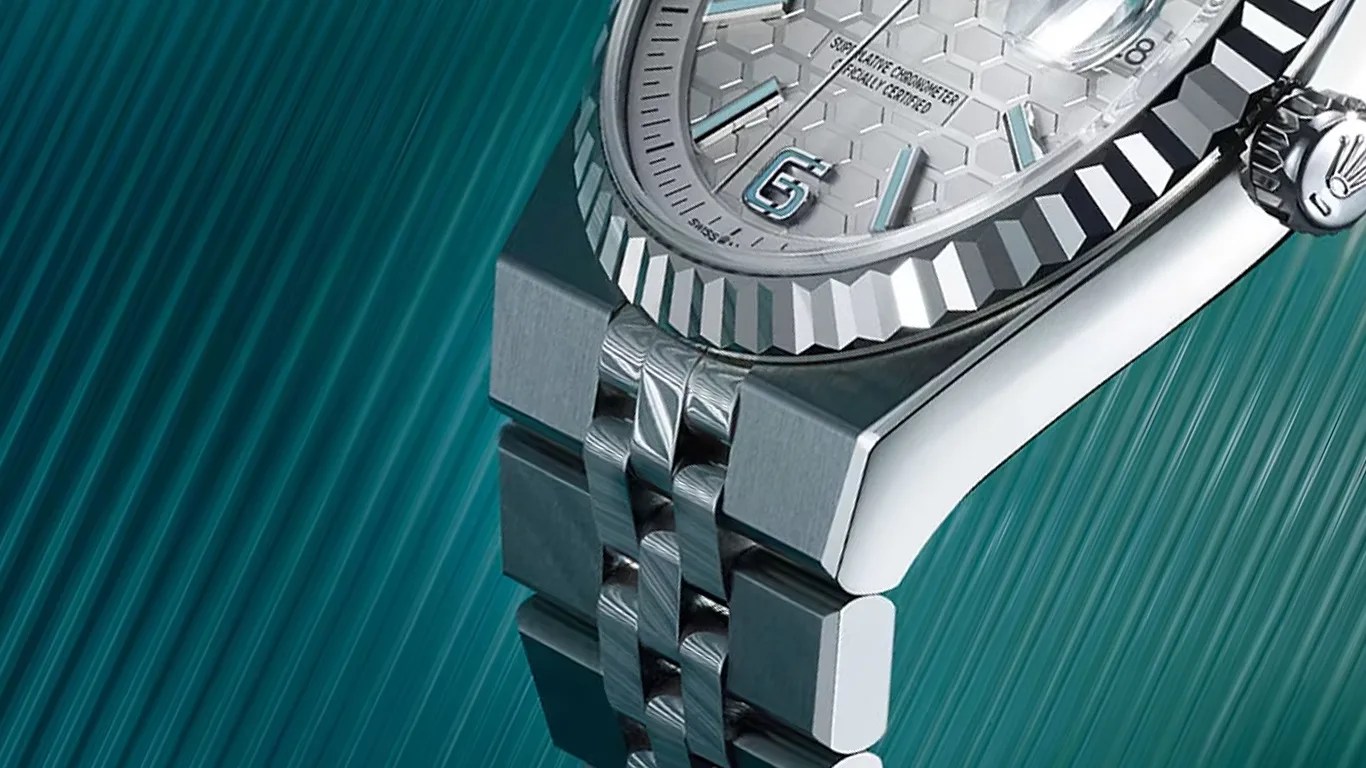 a closeup of a rolex watch