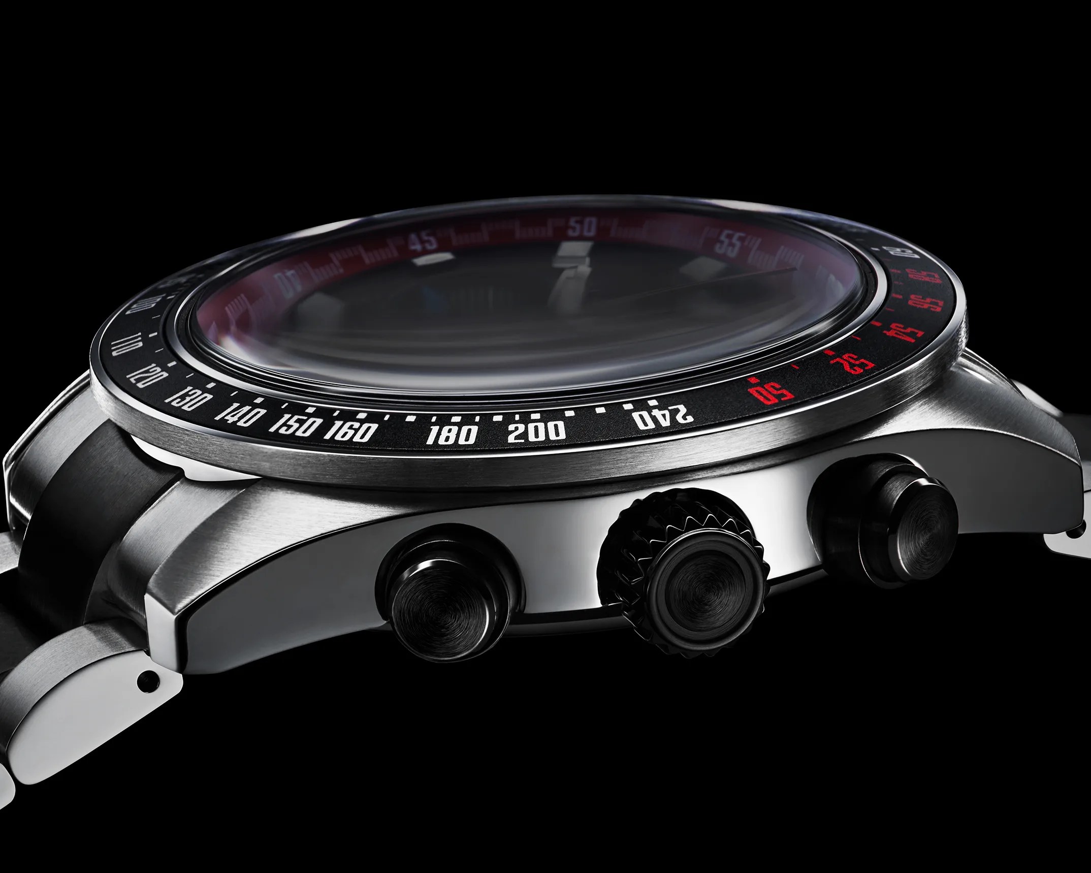 the side of a Seiko chronograph