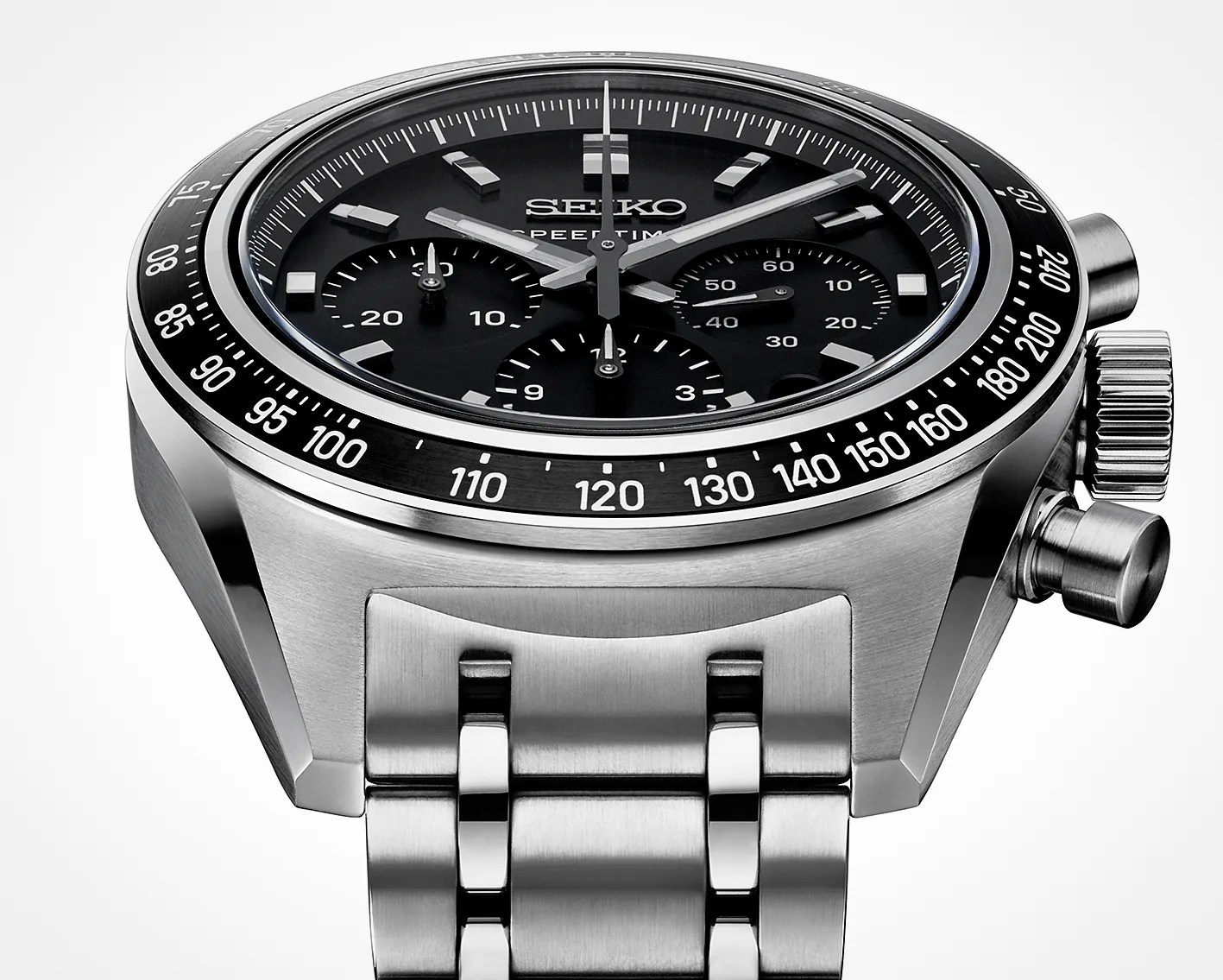 the bezel of a seiko speedtimer chronograph watch