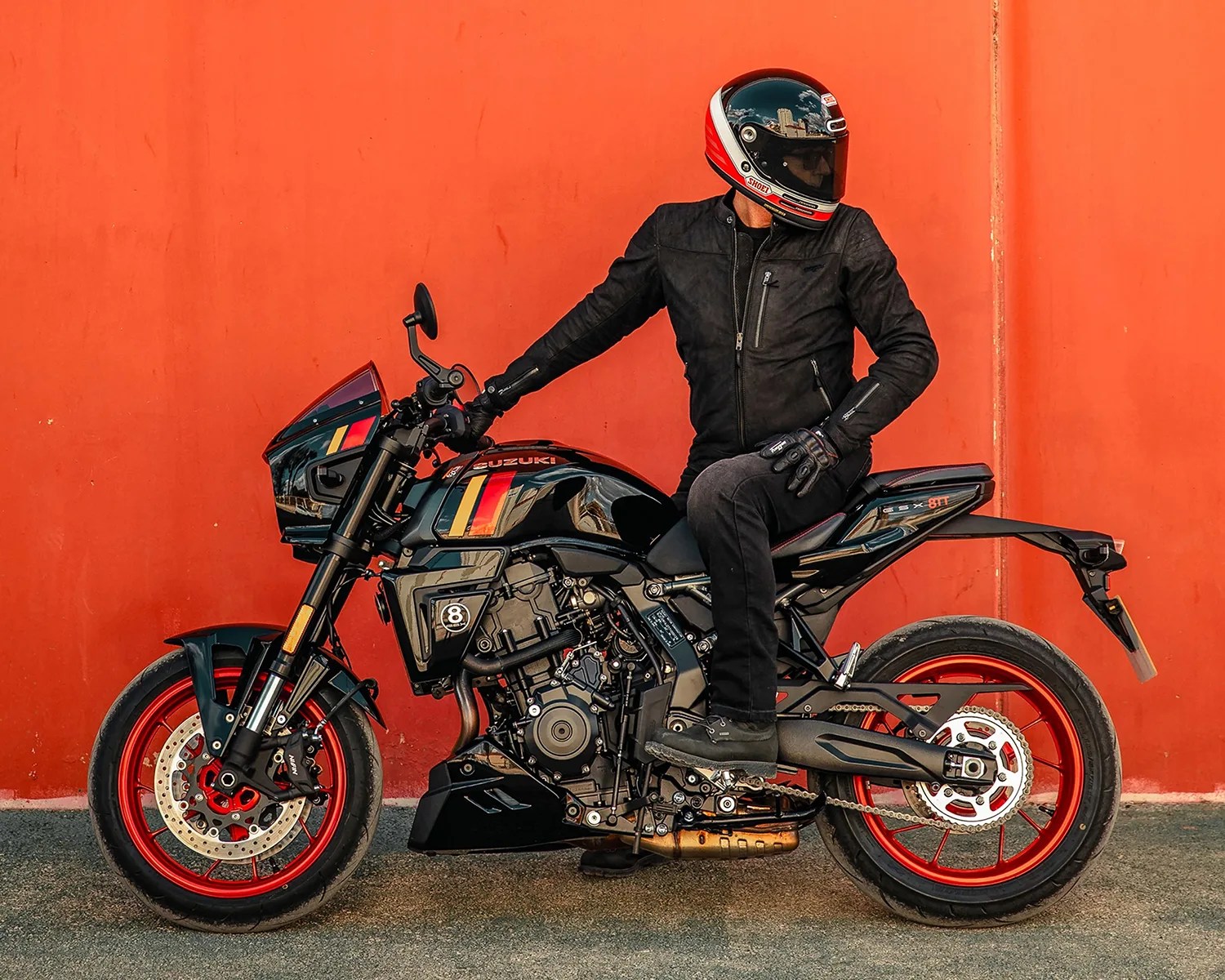 suzuki gsx-8tt motorcycle hero with rider