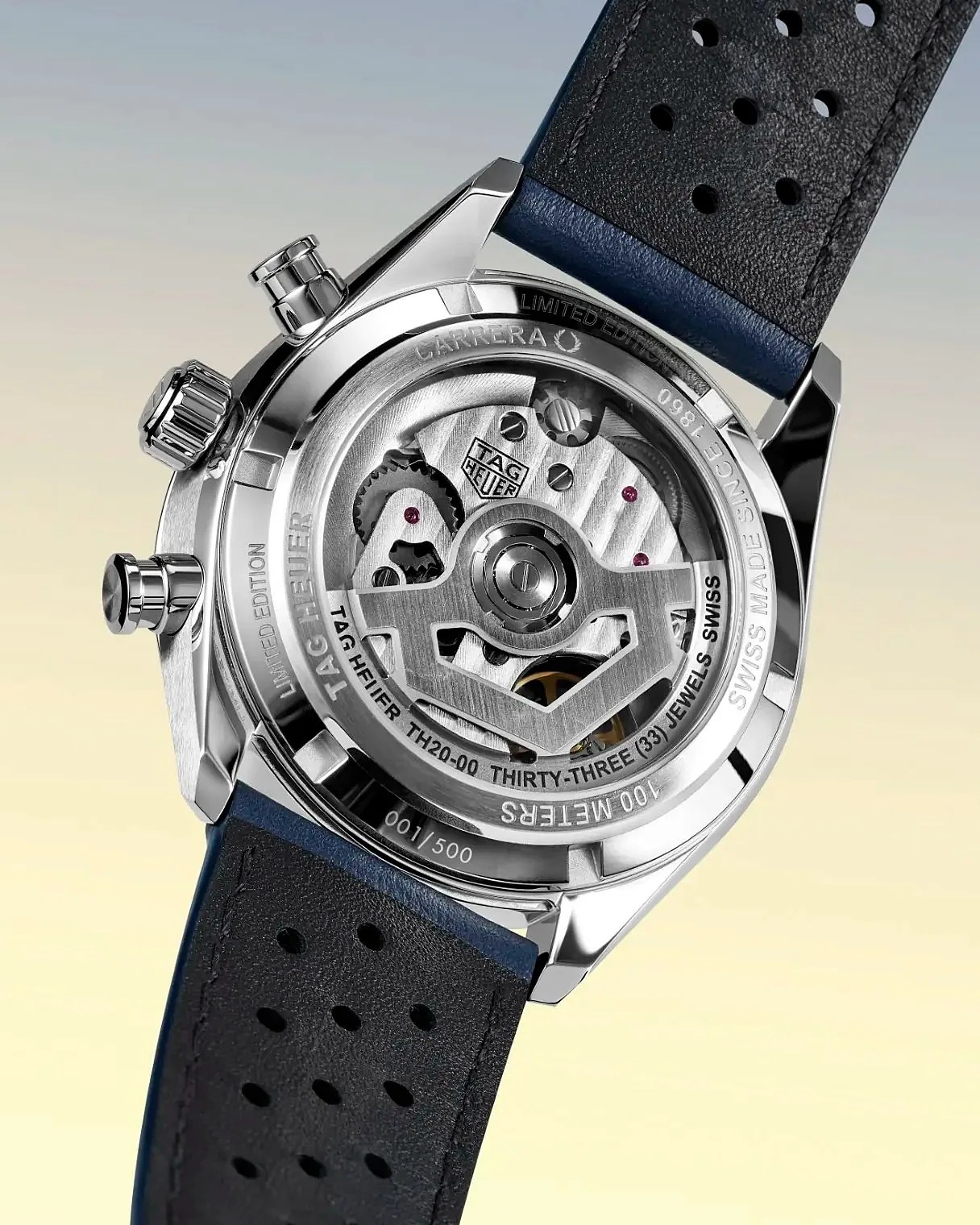the back of a TAG Heuer watch