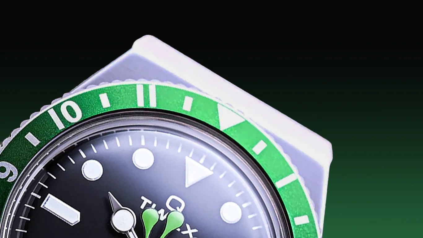 a closeup of a timex watch