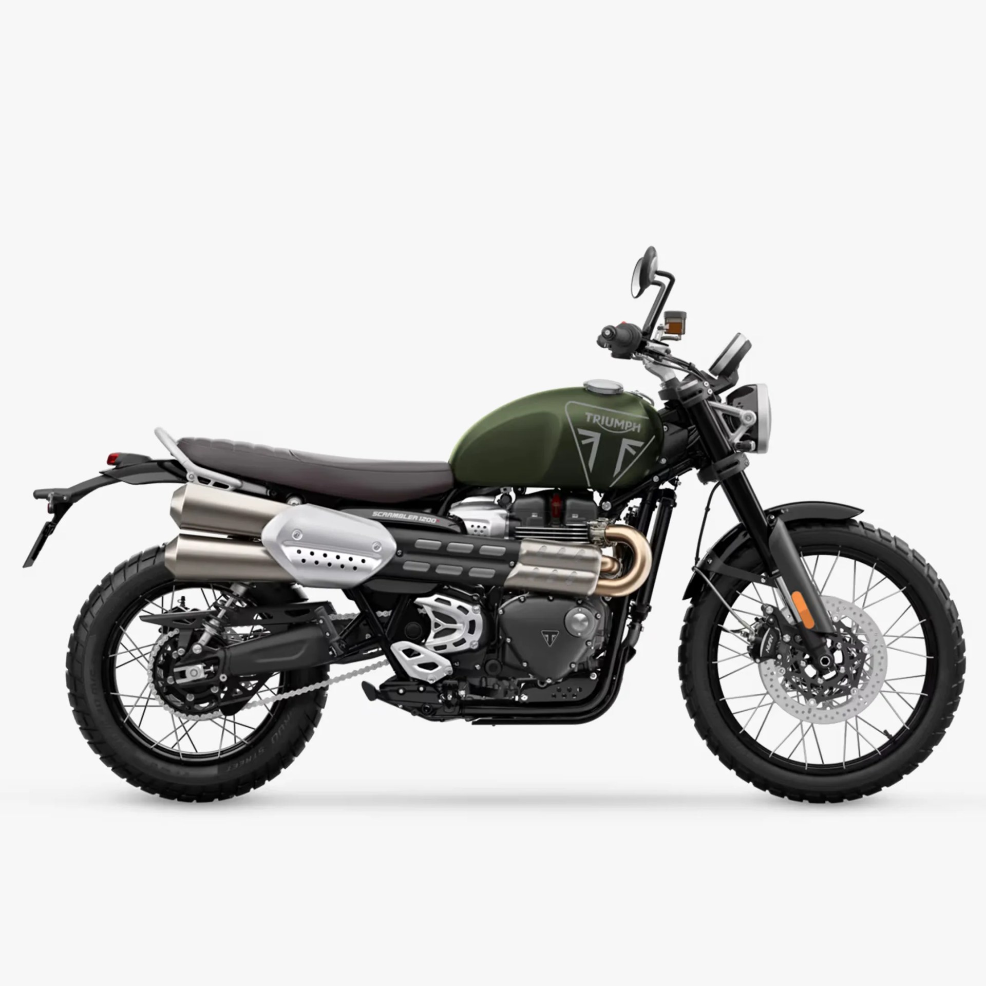 triumph scrambler 1200 x matte khaki green motorcycle