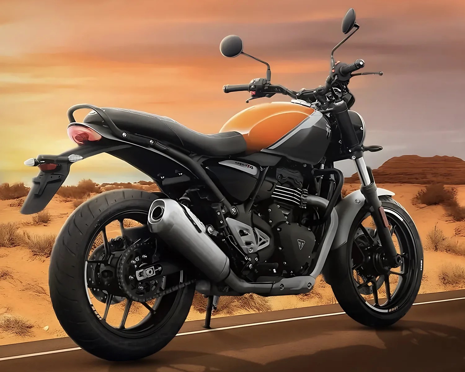 triumph speed t4 angled rear