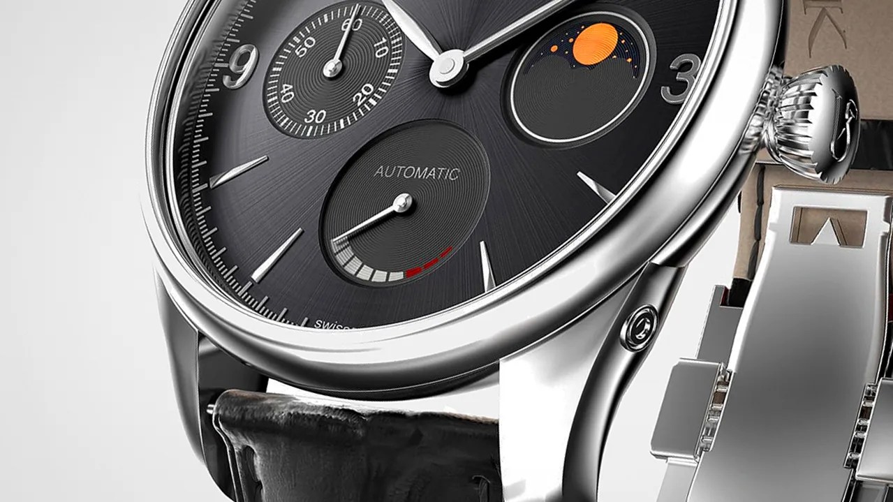 a black Van Speyk watch dial