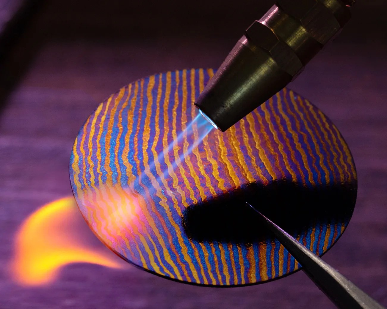 firing treating a titanium disc