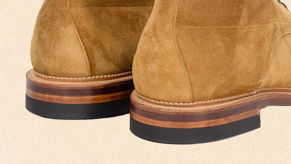 the heels of a pair of boots