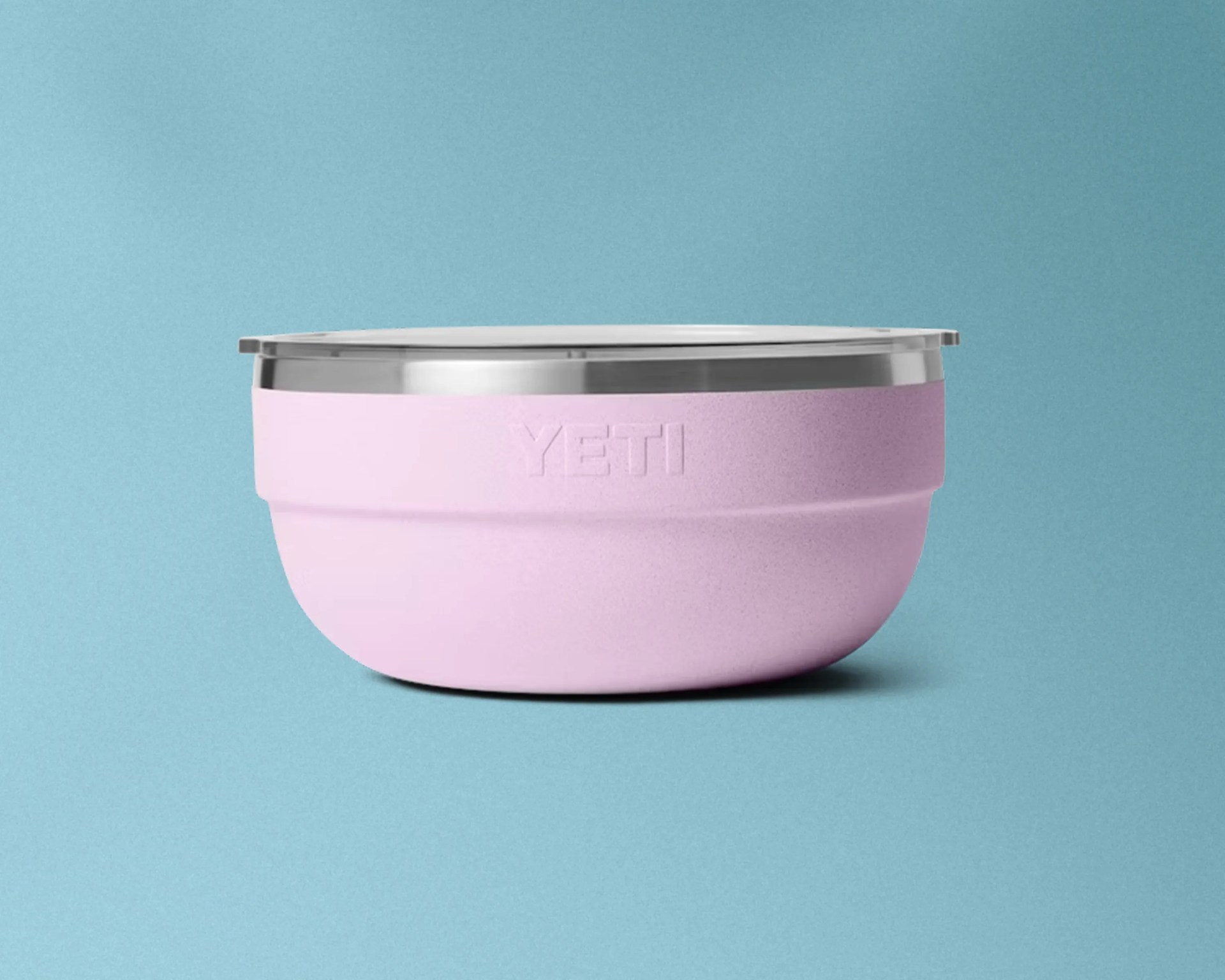 pink Yeti Rambler with textured finish