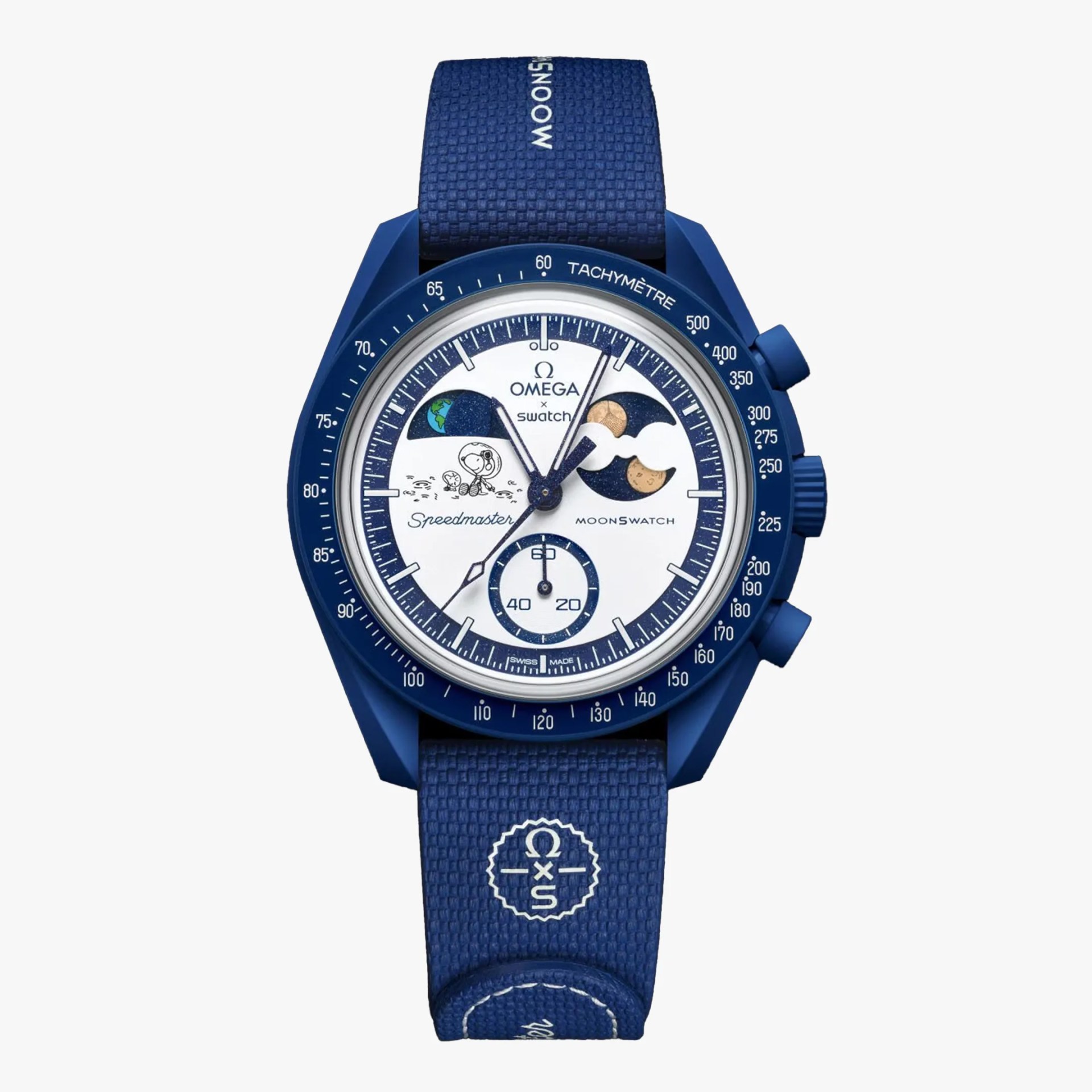a swatch x omega moonswatch watch